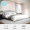 Martha Stewart Amelia King Upholstered Platform Bed w/Curved Headboard and Cushioned Siderails, Wood Slat, Gray TW-3WDB02-K-GY-MS - alternate 8